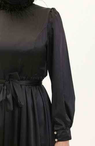 Black Hijab Evening Dress 14590