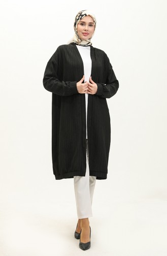 Kuşaklı Kimono Tunik 4059-01 Siyah