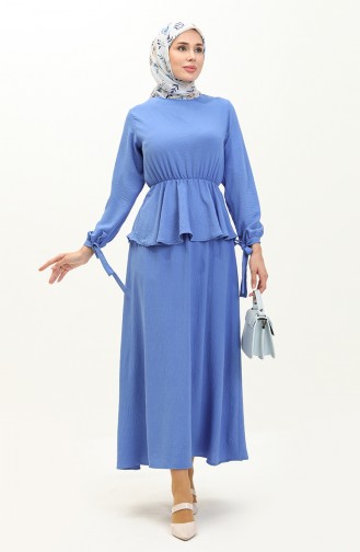 Aerobin Fabric Two Piece Suit 0124-04 Blue 0124-04