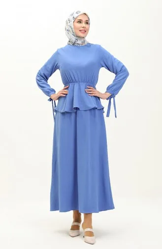 Aerobin Stoff Bluse Rock Doppel Set 0124-04 Blau 0124-04