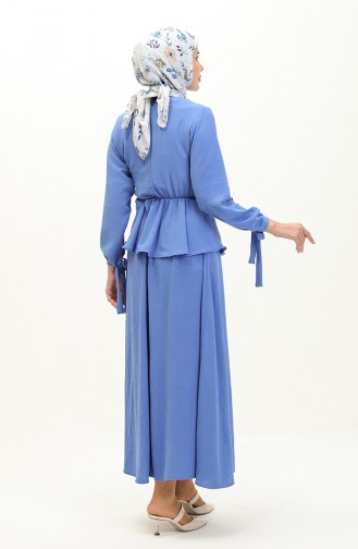 Aerobin Fabric Two Piece Suit 0124-04 Blue 0124-04