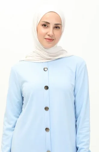 Buttoned Two Piece Suit 1720-02 Baby Blue 1720-02