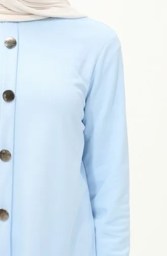 Buttoned Two Piece Suit 1720-02 Baby Blue 1720-02