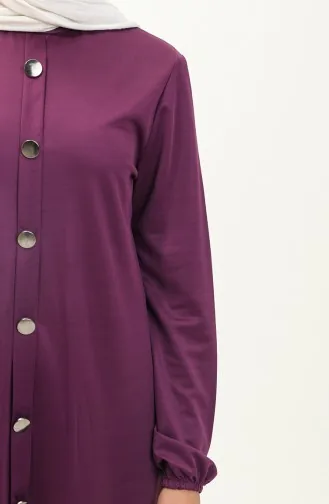 Buttoned Two Piece Suit 1720-05 Plum 1720-05