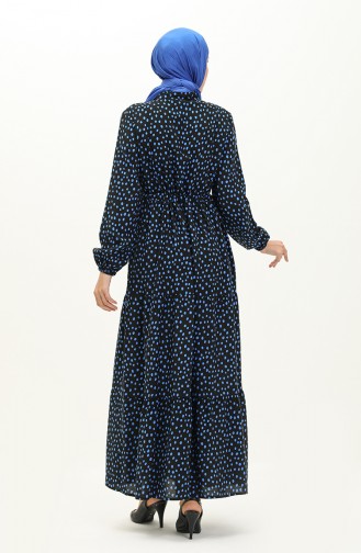 Polka Dot Cotton Dress 0116-02 Black Saxe 0116-02