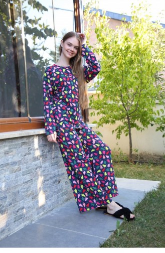 Akbeniz Kadın Penye Bol Paça Pijama Takım 4123