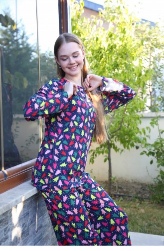 Akbeniz Kadın Penye Bol Paça Pijama Takım 4123