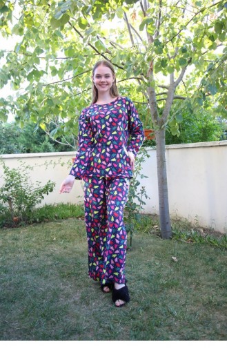 Akbeniz Kadın Penye Bol Paça Pijama Takım 4123