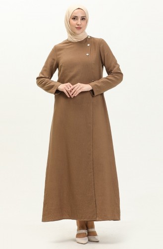 Vivezza Lin Tricoté Aerobin Abaya 6977 04 Marron 3166