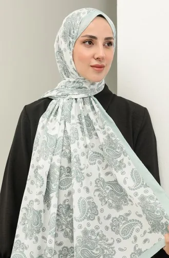 Minelli Soft Shawl 1434-13 white Mint Green 1434-13