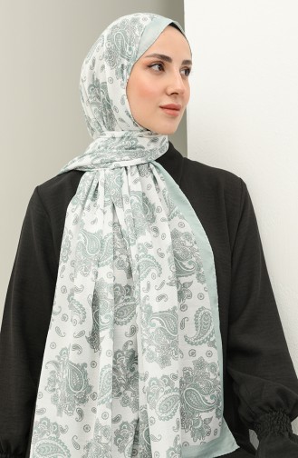 Minelli Soft Shawl 1434-13 white Mint Green 1434-13