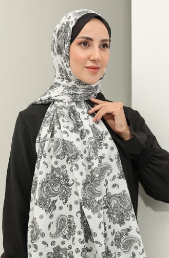 Minelli Soft Shawl 1434-14 white Black 1434-14