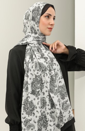 Minelli Soft Shawl 1434-14 white Black 1434-14