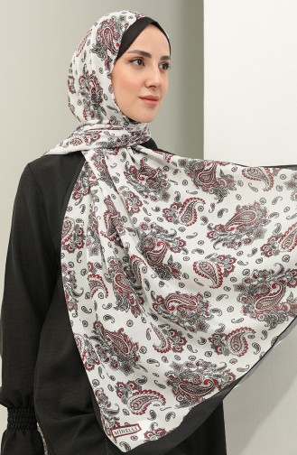 Minelli Soft Shawl 1434-15 white Claret Red 1434-15