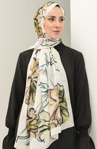 Minelli Crepe Shawl 1435-01 Yellow Khaki 1435-01