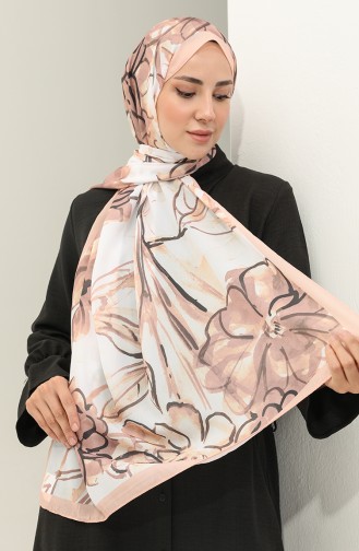 Minelli Crepe Shawl 1435-07 Brown Salmon 1435-07