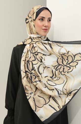 Minelli Crepe Shawl 1435-09 Yellow Black 1435-09