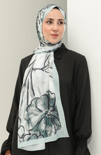 Minelli Crepe Shawl 1435-11 Khaki Water Green 1435-11