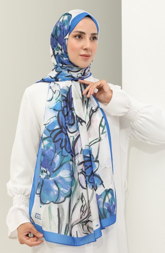 Minelli Crepe Shawl 1435-13 Saxe Green 1435-13