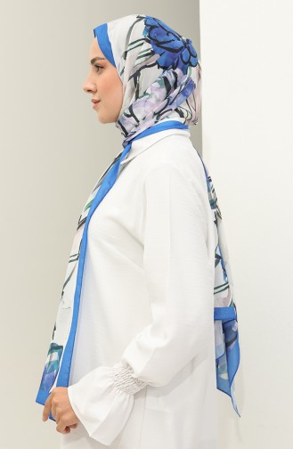 Minelli Crepe Shawl 1435-13 Saxe Green 1435-13