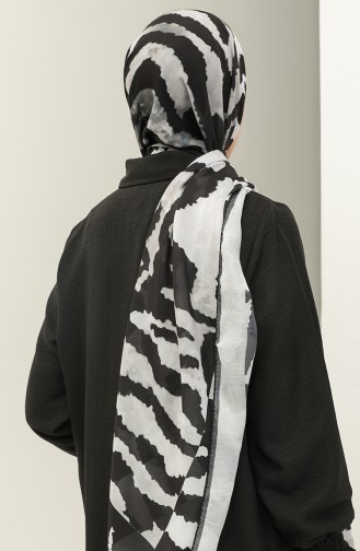 Minelli Soft Shawl 1537-04 Gray Black 1537-04