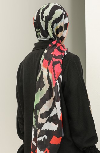 Minelli Soft Shawl 1537-06 Khaki Red 1537-06