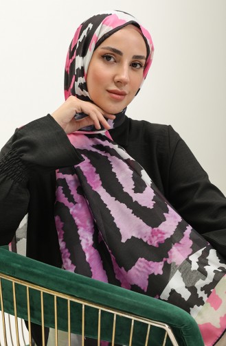 Minelli Soft Shawl 1537-09 Magenta Black 1537-09