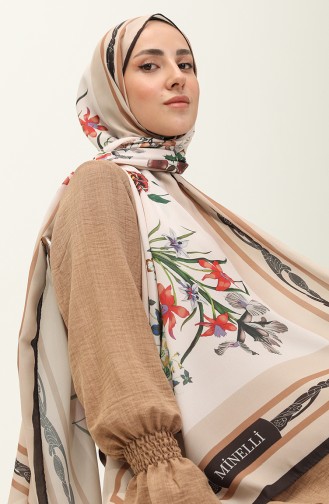 Minelli Crepe Shawl 1559-04 Khaki Beige 1559-04