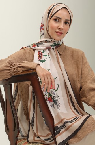Minelli Crepe Shawl 1559-04 Khaki Beige 1559-04