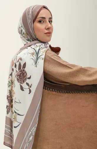 Minelli Crepe Shawl 1559-07 Brown Mink 1559-07