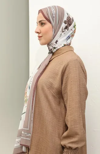 Minelli Crepe Shawl 1559-07 Brown Mink 1559-07