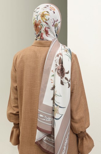 Minelli Crepe Shawl 1559-07 Brown Mink 1559-07