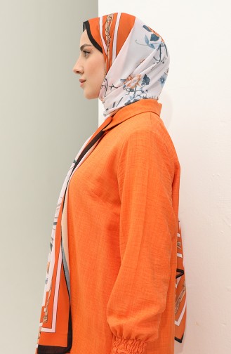 Minelli Crepe Shawl 1559-11 İndigo Orange 1559-11
