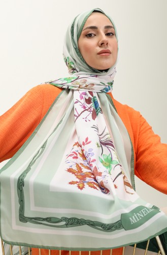 Châle Crêpe Minelli 1559-14 Lila Vert Eau 1559-14