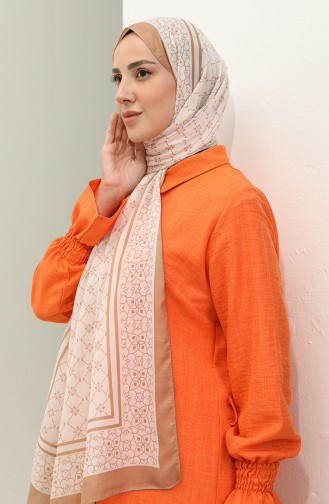 Minelli Soft Shawl 1574-13 Cream Brown 1574-13