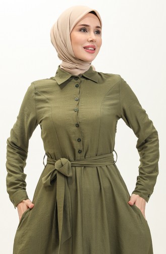 Robe Aerobin à Col Chemise Oyya 238437-01 Khaki 238487-01