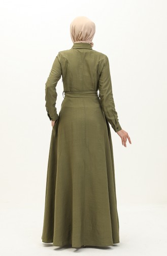 Robe Aerobin à Col Chemise Oyya 238437-01 Khaki 238487-01