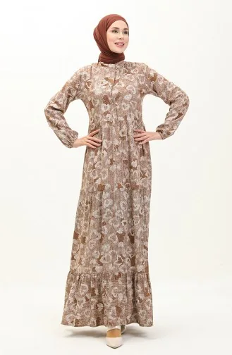Brown İslamitische Jurk 0121-02
