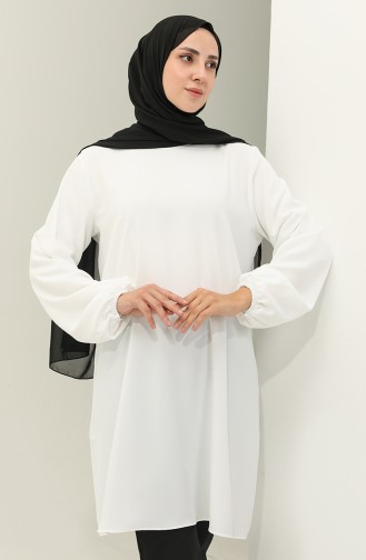 Tunique à Manches élastiques 2005-01 Blanc 2005-01