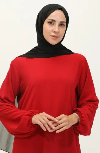 Elastic Sleeve Tunic 2005a-01 Red 2005A-01