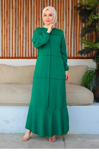 Smaragdgrün Hijab Kleider 0287SGS.ZMR