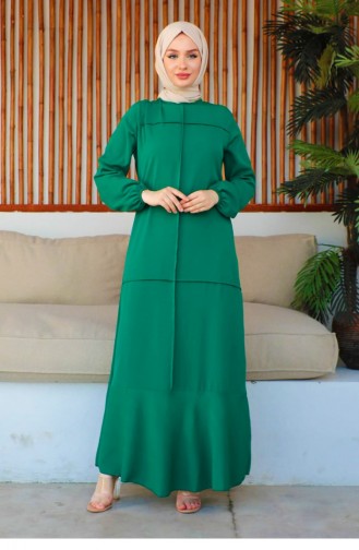 Smaragdgrün Hijab Kleider 0287SGS.ZMR