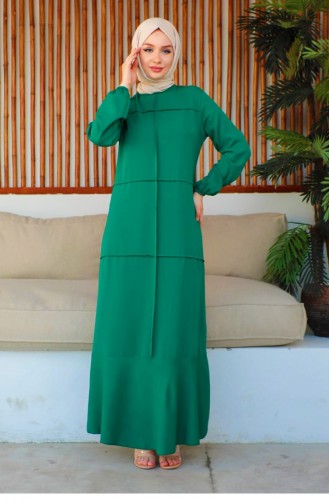 Smaragdgrün Hijab Kleider 0287SGS.ZMR