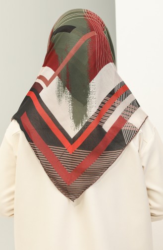 Minelli Soft Scarf 1263-10 Black Dark Brick Red 1263-10