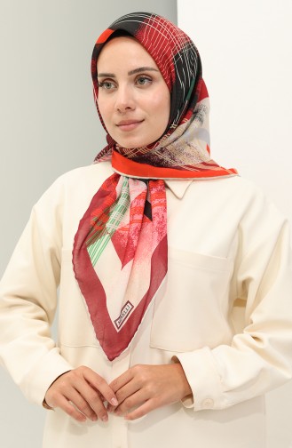 Minelli Soft Scarf 1263-14 Claret Red Black 1263-14