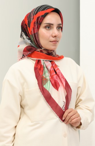 Minelli Soft Scarf 1263-14 Claret Red Black 1263-14