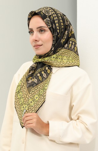 Minelli Soft Scarf 1521-07 Yellow Black 1521-07