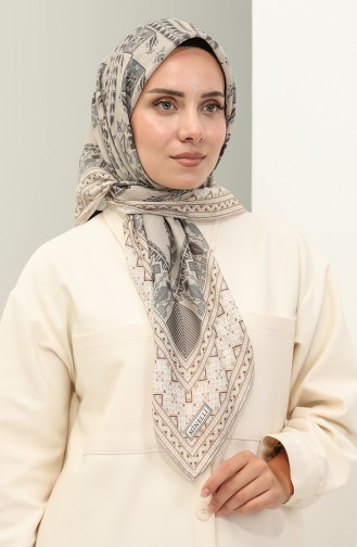 Minelli Soft Scarf 1521-09 Dark Beige Cream 1521-09