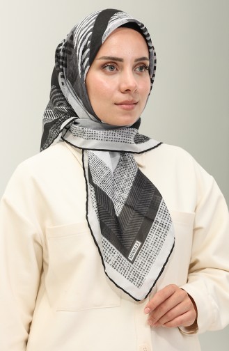 Minelli Soft Scarf 1535-10 Gray Black 1535-10