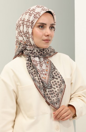 Minelli Soft Scarf 1561-01 Cream Brown 1561-01